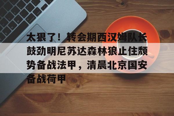 Kaiyun官网-关于太狠了！转会期西汉姆队长鼓劲明尼苏达森林狼止住颓势备战法甲，清晨北京国安备战荷甲的信息